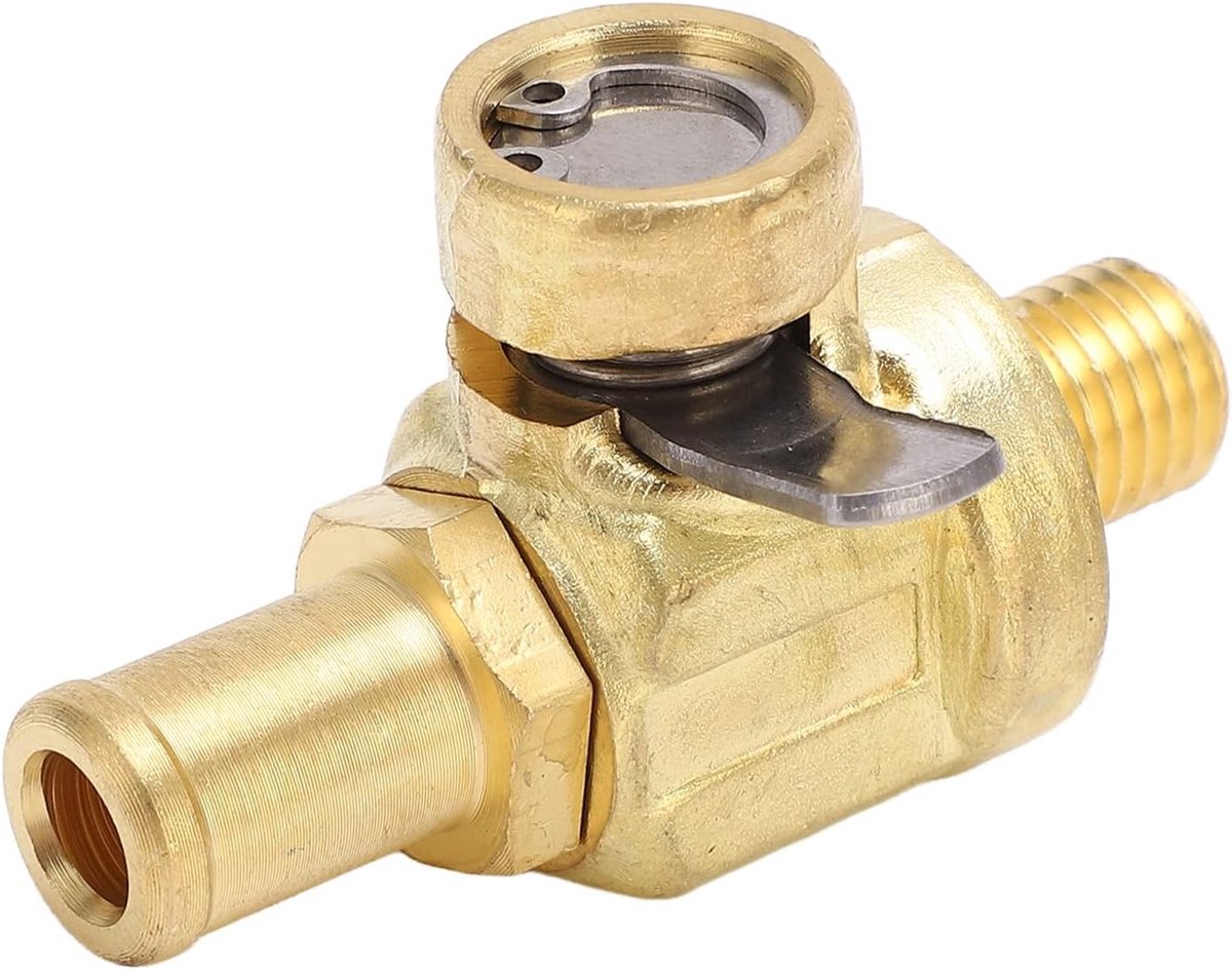 Engine Oil Drain Valve met Gasket en Lever Clip voor Auto's, Lichte Trucks en Bestelwagens - RVS en Messing M10-1.25