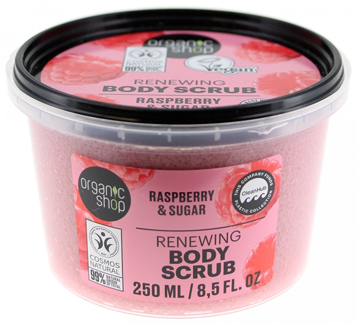 Organic Shop - Organic Raspberry & Sugar Body Scrub Peeling Do Ciała O Zapachu Maliny - 250ML