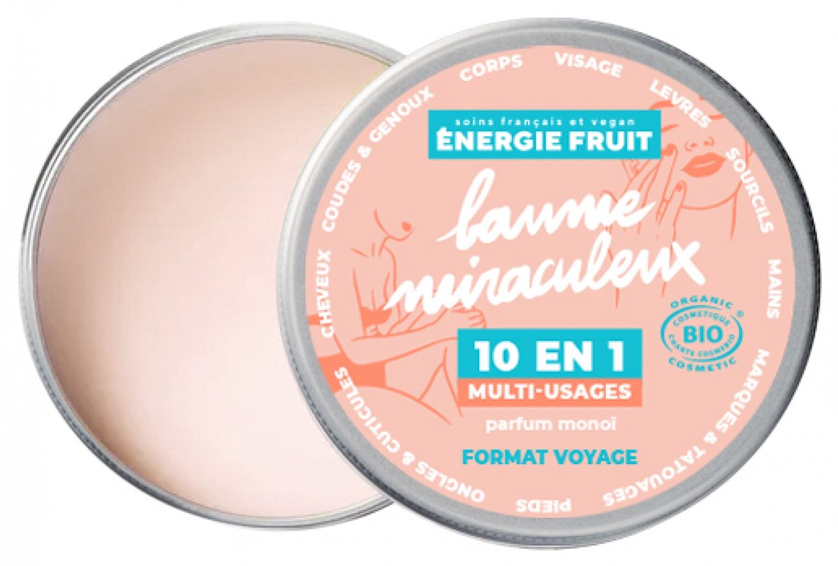 Energie Fruit Wonderbaarlijke Balsem 10in1 Biologisch 38 g (Geur : Monoï)