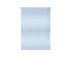 Jaloezieën 90x175 cm – Vinyl 25mm lamellen – Lichtblauw – Verstelbare lamellen – Inclusief montage