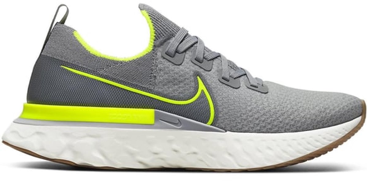 Running Nike React Infinity Run Flyknit “Particle Volt” Grijs