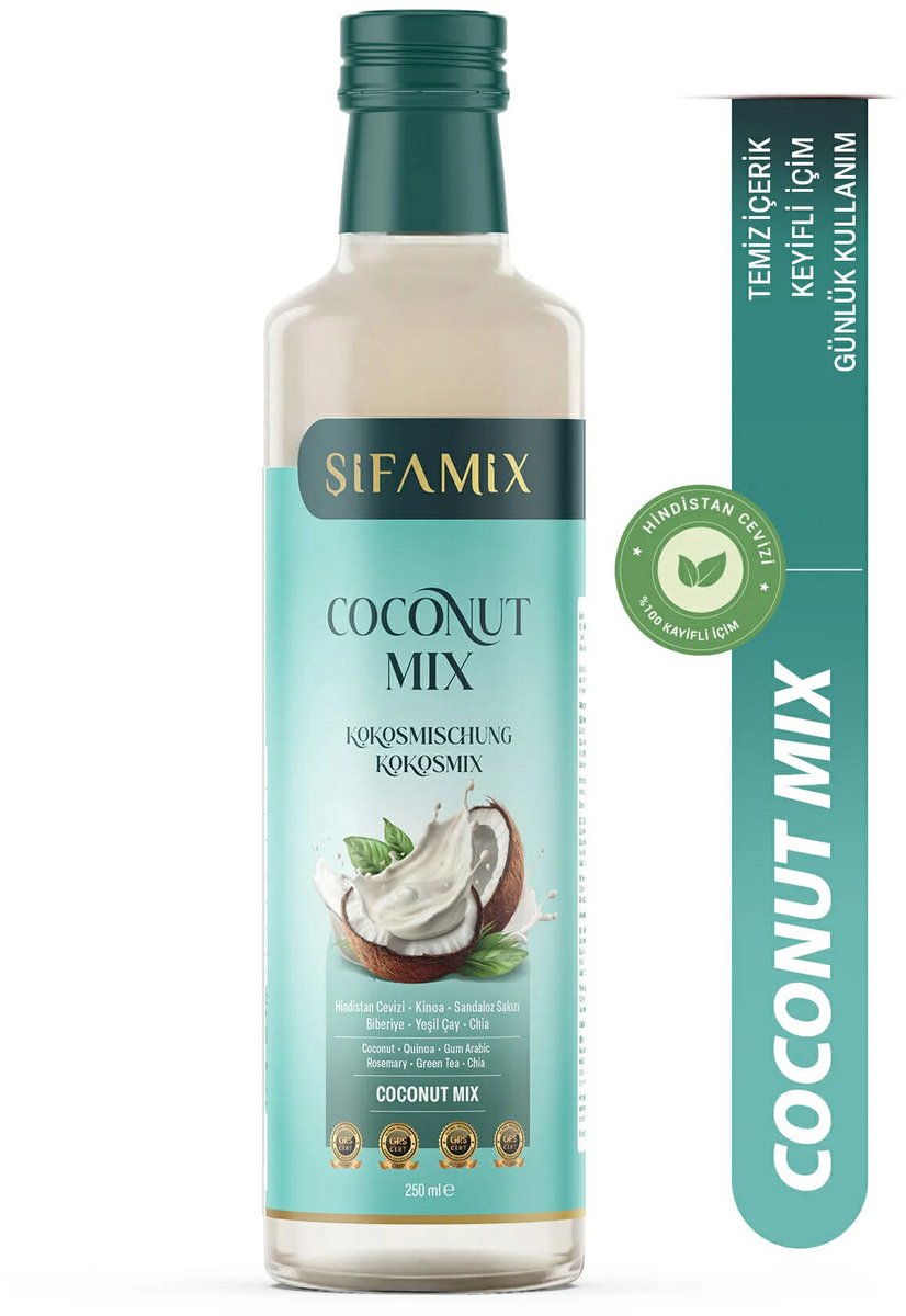Sifamix Coconut Mix Drank met Kokosazijn, Chiazaad & Groene Thee – Met Quinoa & Rozemarijn – Koud Te Drinken – 250 ml