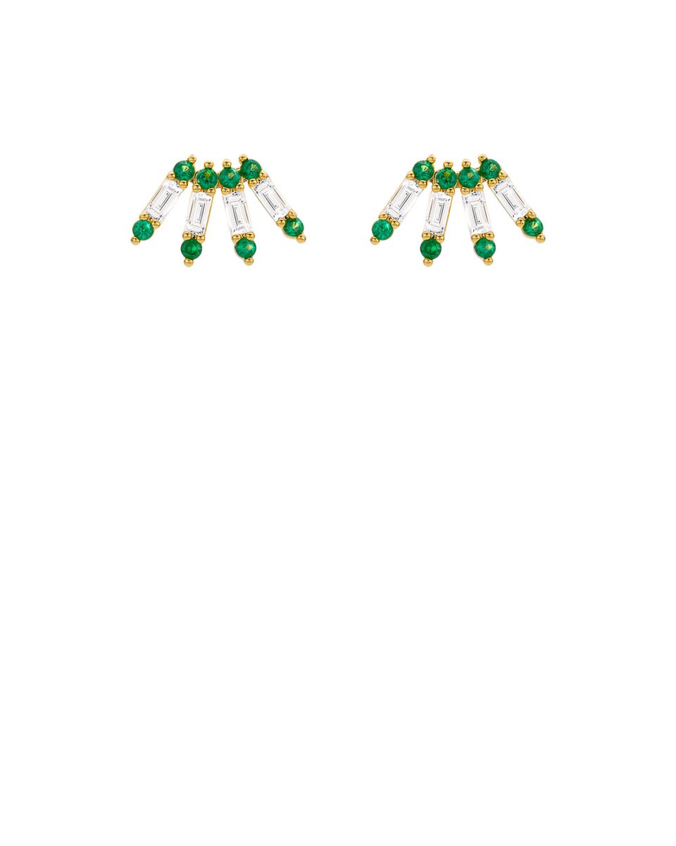 MYA BAY EARRINGS - GREEN VENTAGLIO