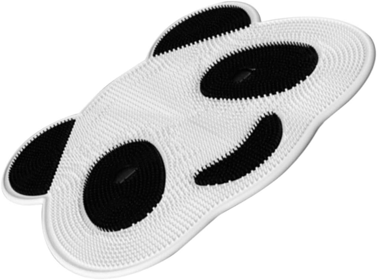 Voet Scrubber Mat - Voetborstel Douche - Voetverzorging Thuis - Panda Vorm Ontwerp - 45 x 35 cm - Zwart