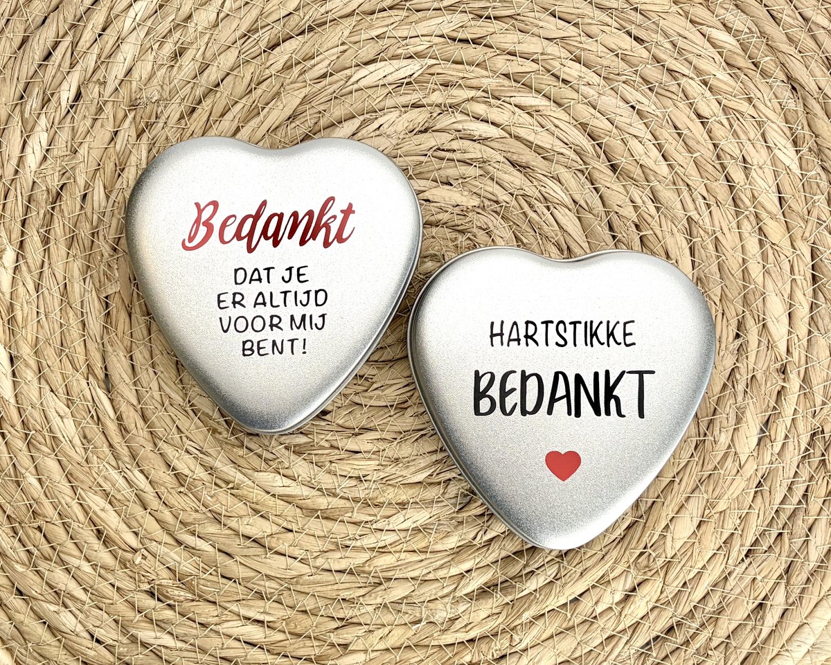 Asart Gevulde Snoepblikjes - Cadeau voor collega, vriend of familie - 2 stuks