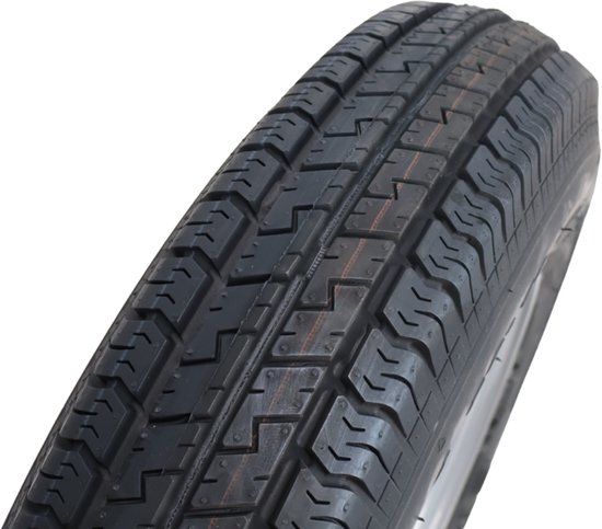 Roue complète 10 pouces - Pneu 4.50-10 + jante - Pas Opel: 4x100 - 400 kg - 6PR - Diamètre moyeu 60 mm