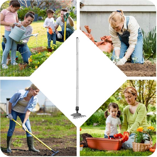 Tuinhark Schoffel - Graafhark Tuingereedschap - Onkruid Verwijderen - Verstelbare Lengte - 985 cm - Niet gespecificeerd van Merkloos	 — afbeelding 4