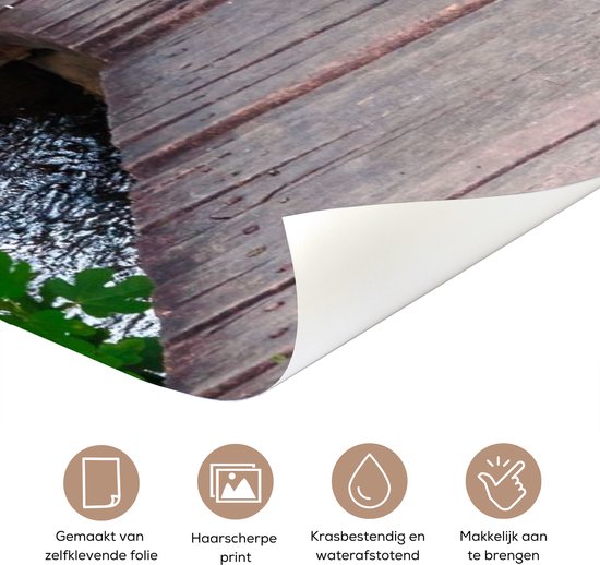 Sticker de porte Forêt - Nature - Pont - 95 x 235 cm - Affiche de porte