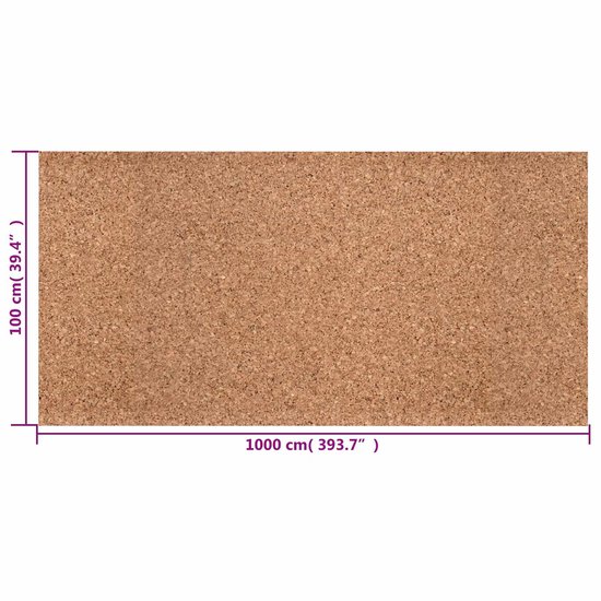 vidaXL - Kurkrol - Bruin - 100 - x - 1000 - x - 0,8 - cm - Kurk van Merkloos — afbeelding 3