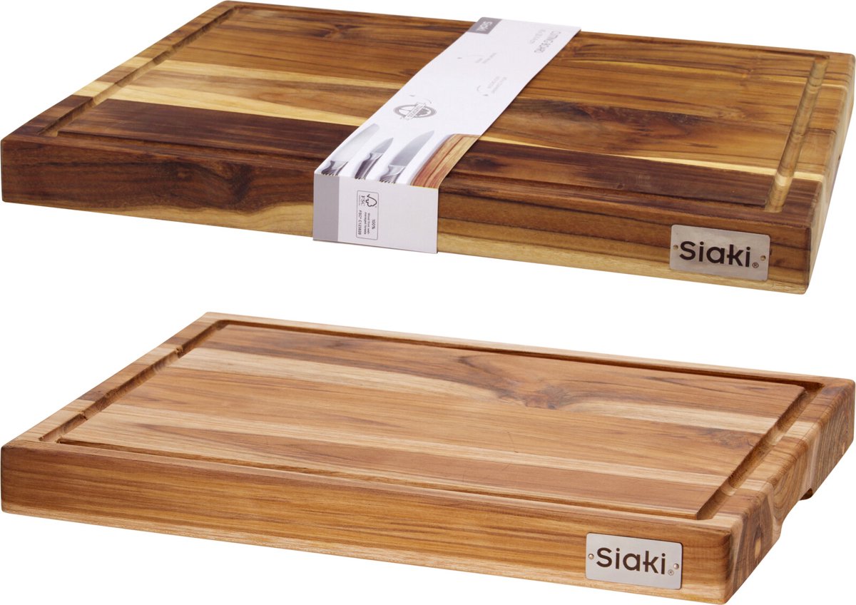 Siaki-Snijplank -teak- 45 x 35 x 4 cm
