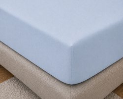 Hoeslaken - 100% Katoen - 90x200 Hoekhoogte 30cm - Ciel