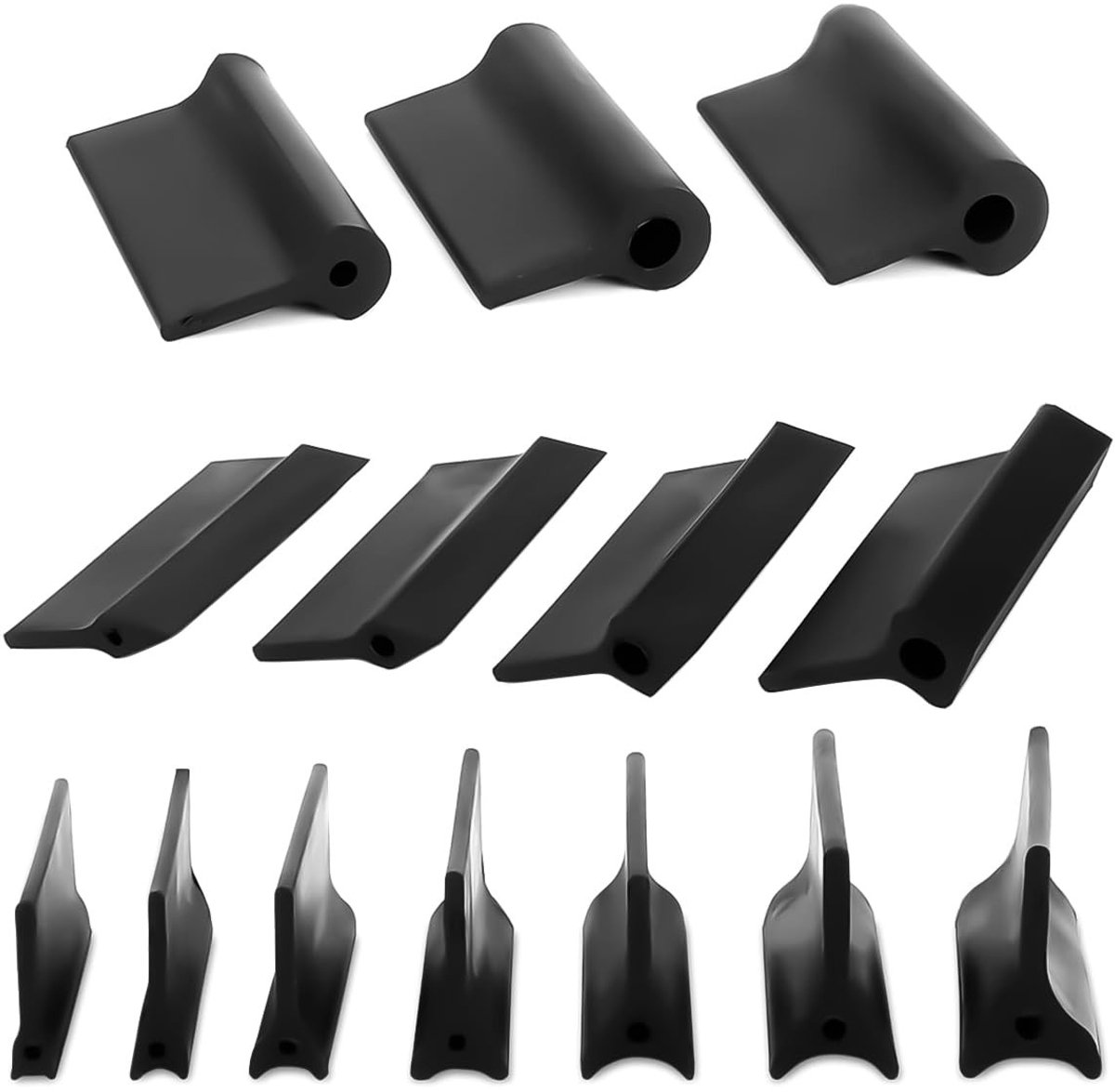 Allecto - Rubber Schuurblok Set - Flexibele Schuurpads - Voor Houtbewerking - 14-delige set - Schuren en Schuren - Geschikt voor hout - Kleur of fo...