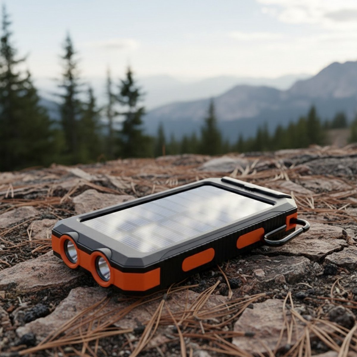 RoxPeak® Solar Powerbank 20.000 MaH- Draagbare Oplader 3-in-1 – Zonne-energie – Waterdicht & Schokbestendig – Snelladen USB/USB-C – Powerbank met Zaklamp – Camping & Outdoor – foto 5
