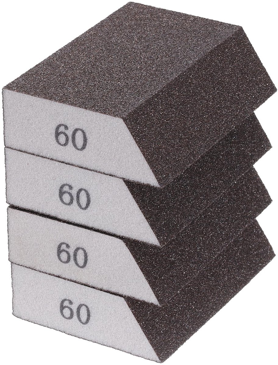 NTHProducts - Foam Schuurblokken - Herbruikbaar en Wasbaar - 10 x 7 cm - Perfect voor Polijsten - 120-180 Korrel - Voor Hout en Metaal