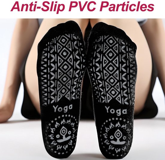 NTHProducts - Non-Slip Yoga Sokken - Perfect voor Pilates en Dans - Zwart - Antislip Sokken - Ideaal voor Thuis en Sportschool - 2 Pairs van Nthproducts — afbeelding 5