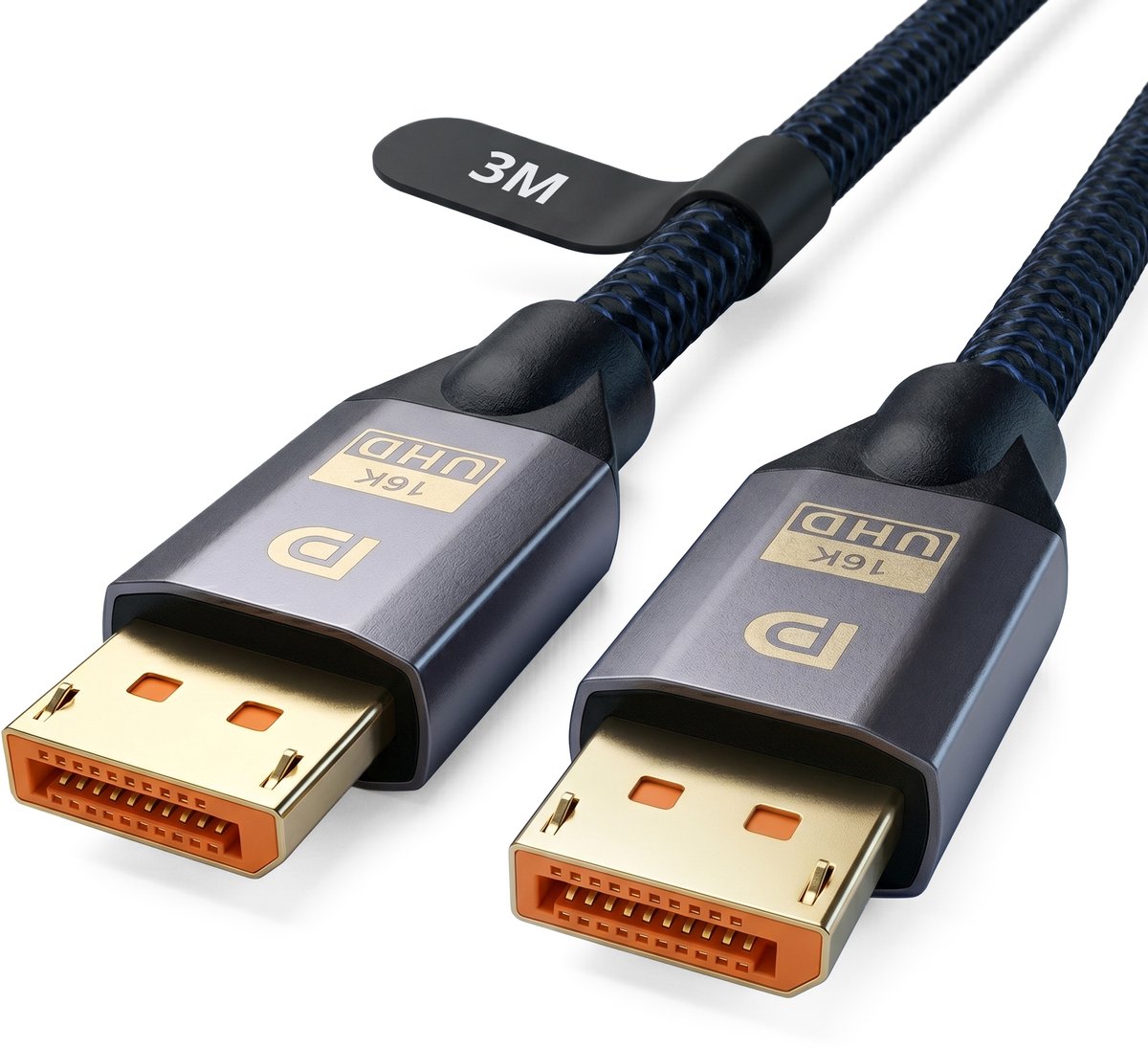Bol.com DisplayPort Kabel 2.1 - 16K@60Hz/8K@120Hz/4K@144Hz - DisplayPort naar DisplayPort - DP kabel - 3 meter aanbieding