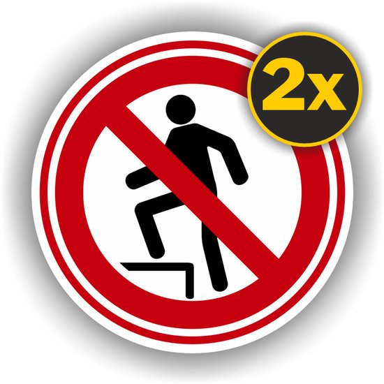 Ne vous tenez pas debout, jeu d'autocollants 2 pièces