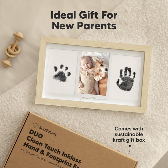 Baby Handprint en Voetafdruk Set met Fotolijst voor Newborns - Gemakkelijke Clean Touch Ink Pad — afbeelding 4