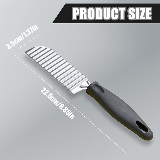 NTHProducts - Golf Cutter - Golf Snijder - Ergonomische Golf Snijder voor Aardappelen - Crinkle Chip Cutter - Geschikt voor Volwassenen en Kinderen van Nthproducts — afbeelding 4