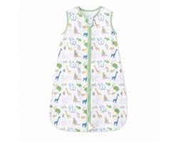 Gigoteuse Bébé Imprimé Animaux de la Forêt - Gigoteuse d'Été en Coton Respirant 0-24 Mois - Fermeture Éclair Bidirectionnelle - Protection Anti-Rayures - Taille M (70-85cm)