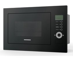 Heinner Inbouw Magnetron 25 L – 900 W – Grill 1000 W – 5 Vermogensstanden – 8 Automatische Programma’s – Touchbediening – LCD-display – 60 min Timer – Ontdooifunctie – Zwart Glas