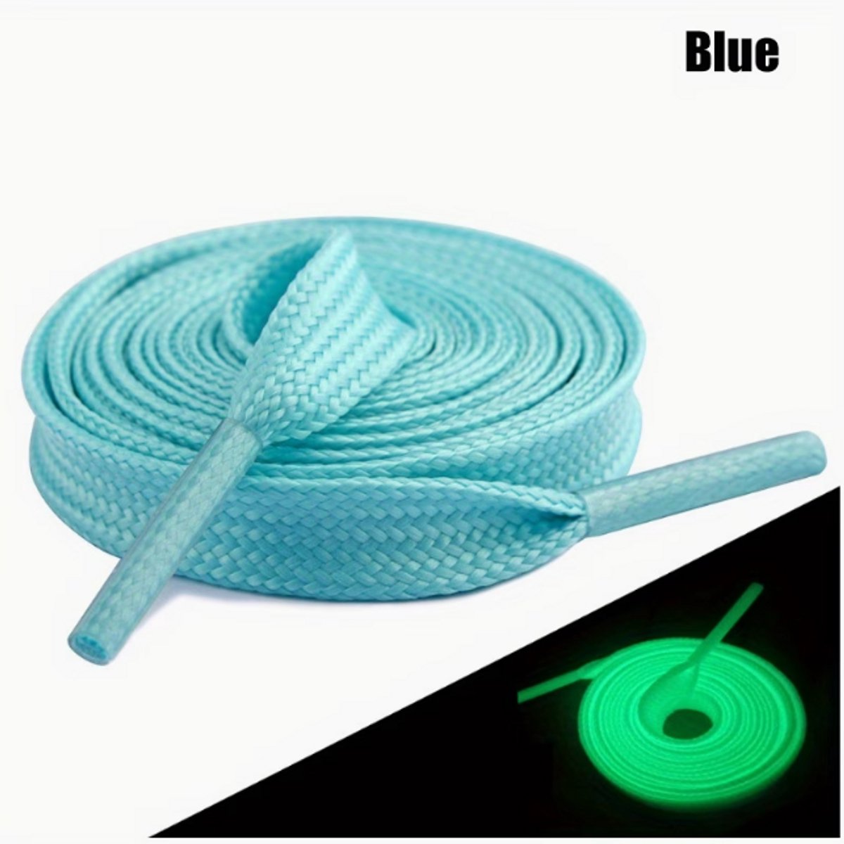Lichtgevende schoenveters blauw (120 cm) – Glow in the dark veters – Reflecterende sneaker veters – Uniek accessoire