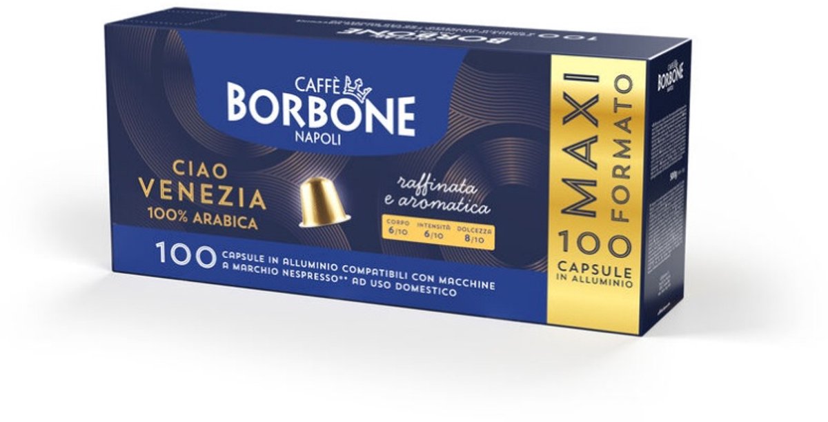 100 Borbone Nespresso CIAO VENEZIA - 100 Koffiecups Compatibel met Nespresso Coffee Machine