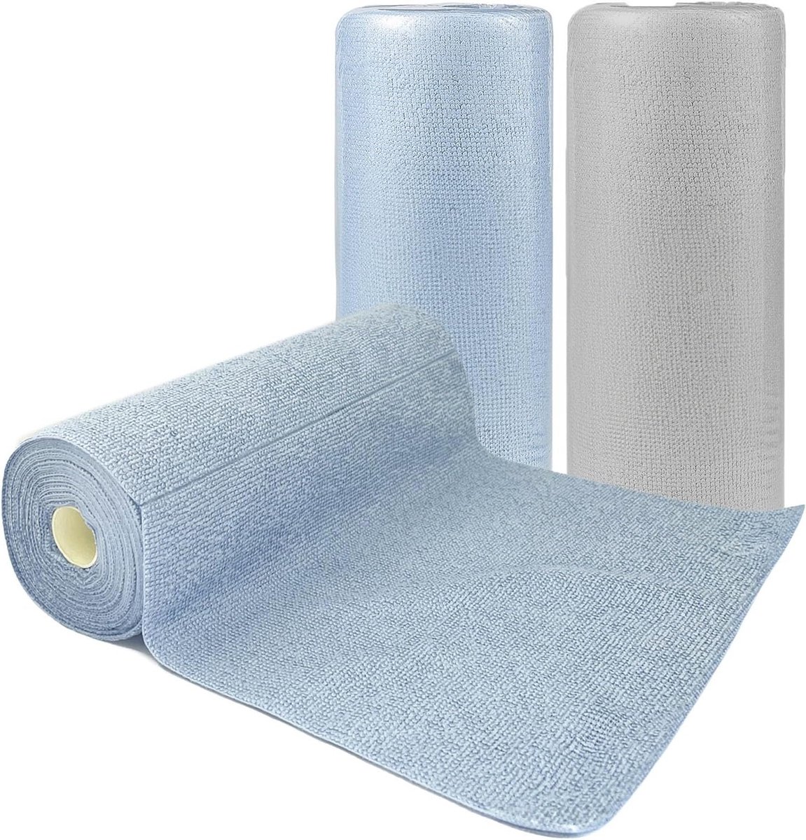 Set van 60 Microvezeldoeken - Scheurvast, Herbruikbaar en Wasbaar - Hoog Absorberend voor Keuken, Badkamer en Auto (24,5 x 24,5 cm)