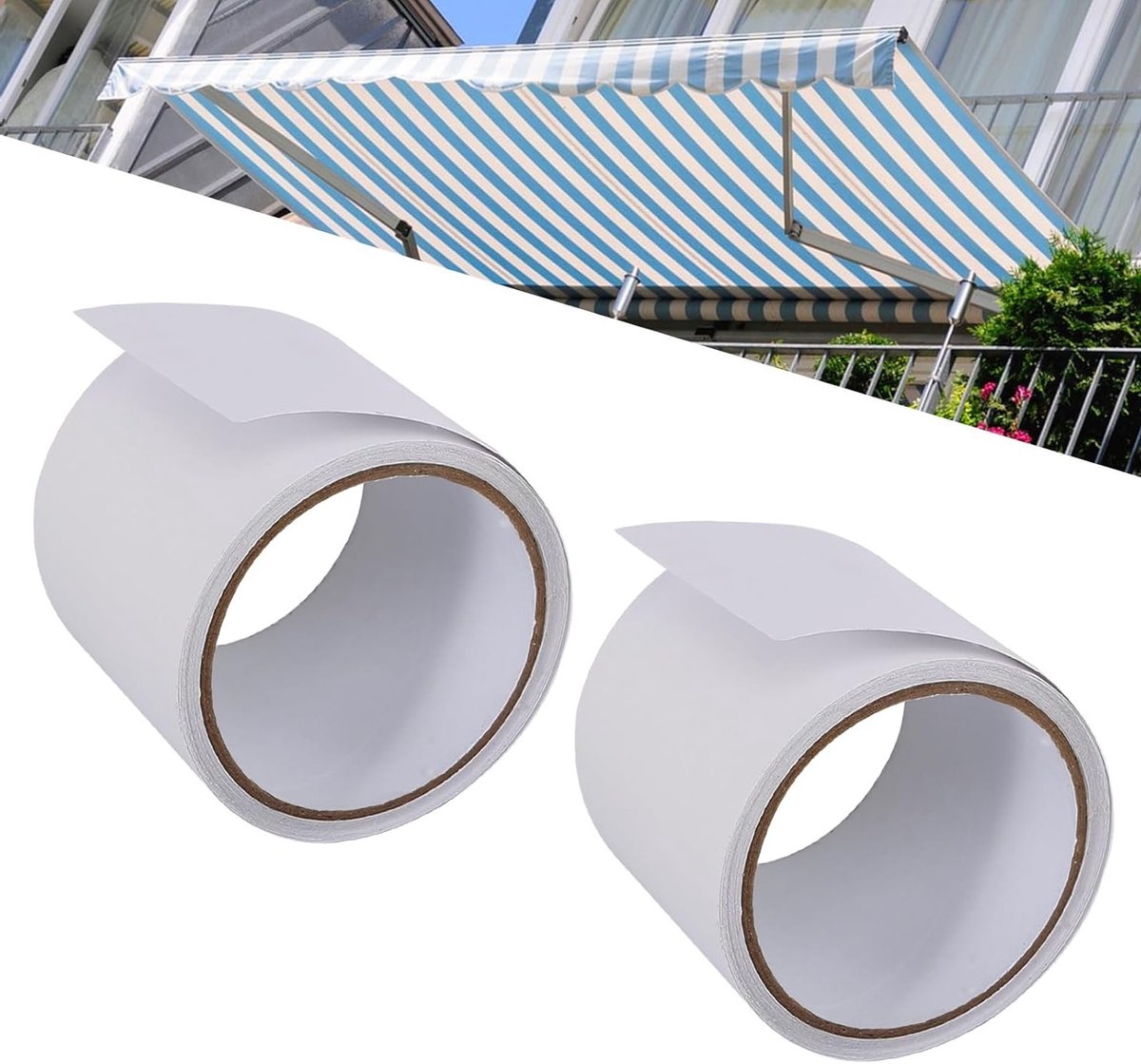 Reparatieset voor Tent en Parasol, 5 m x 8 cm, Transparante Plakband, Waterdicht en Sterk, Ideaal voor Luifels en Zeilen