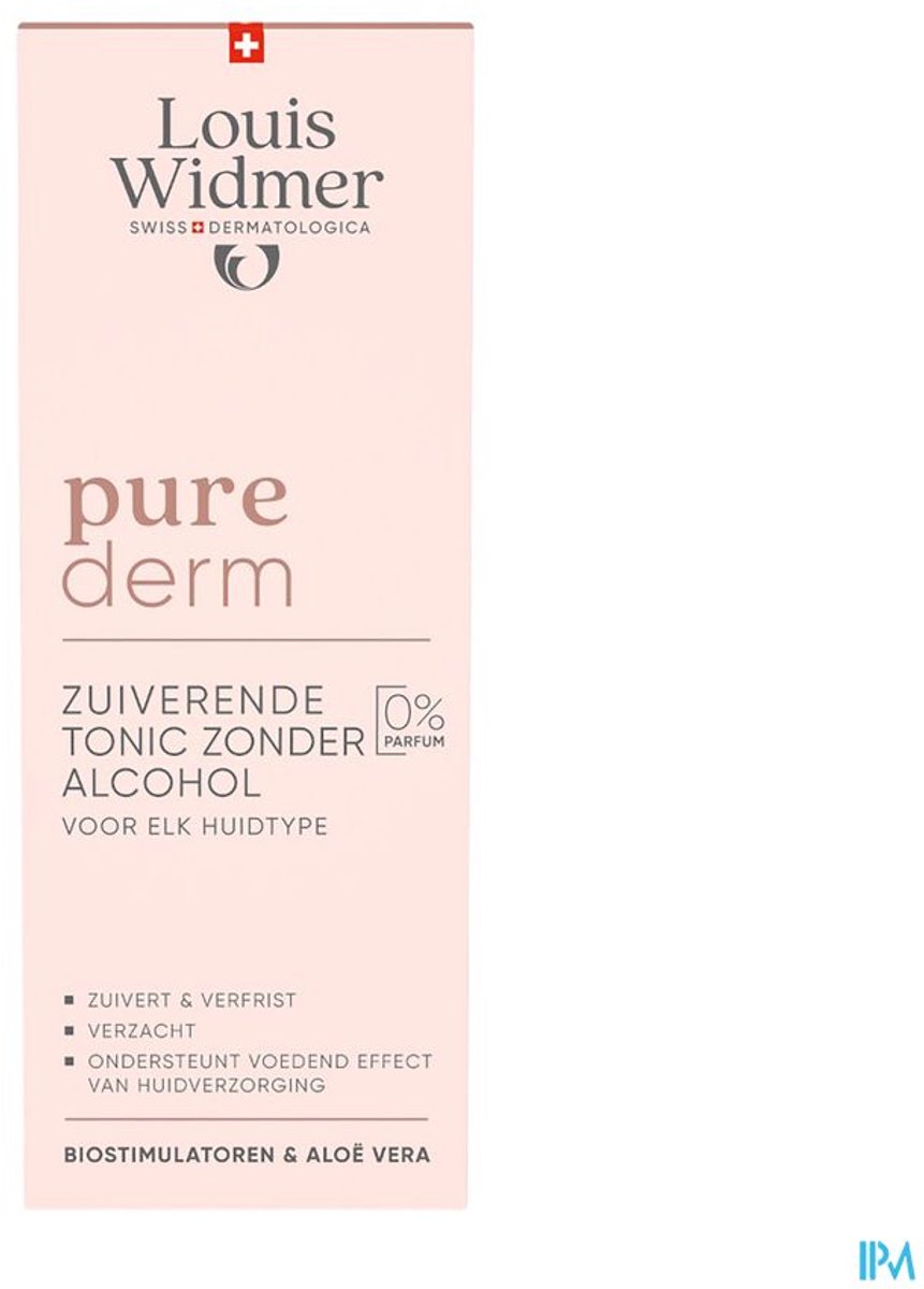 Louis Widmer Purederm Zuiverende Tonic Zonder Alcohol Parfumvrij