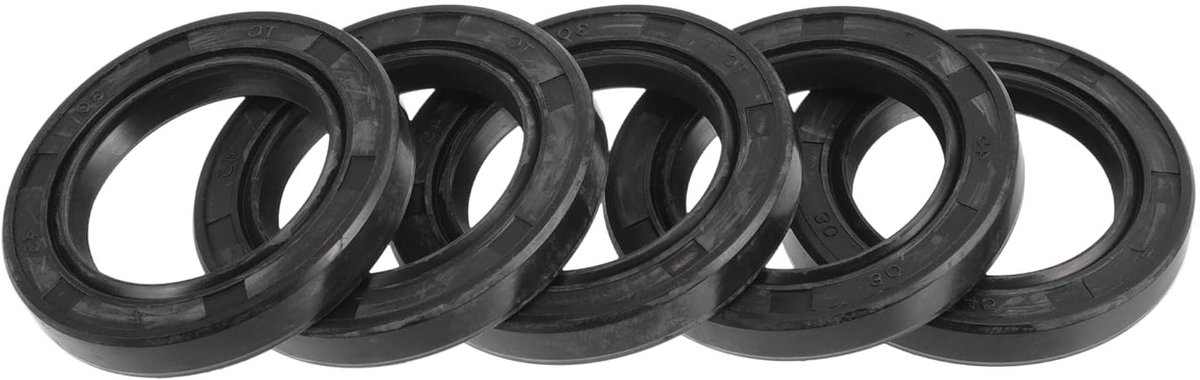 Dubbele Lip Olieafdichting 30x45x7mm - Hoge Druk Rubber NBR Afdichtingsringen voor Diverse Toepassingen - 5 Stuks