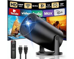 Draagbare Mini Beamer met Wi-Fi 6 en Bluetooth 5.4