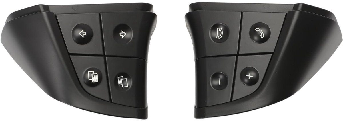 Allecto - Multifunctionele Stuurwiel Schakelaar - 2 Stuks - Hoogwaardige ABS Materialen - Zwart - Stuurwiel Knop - Geschikt voor Mercedes GL ML R B...