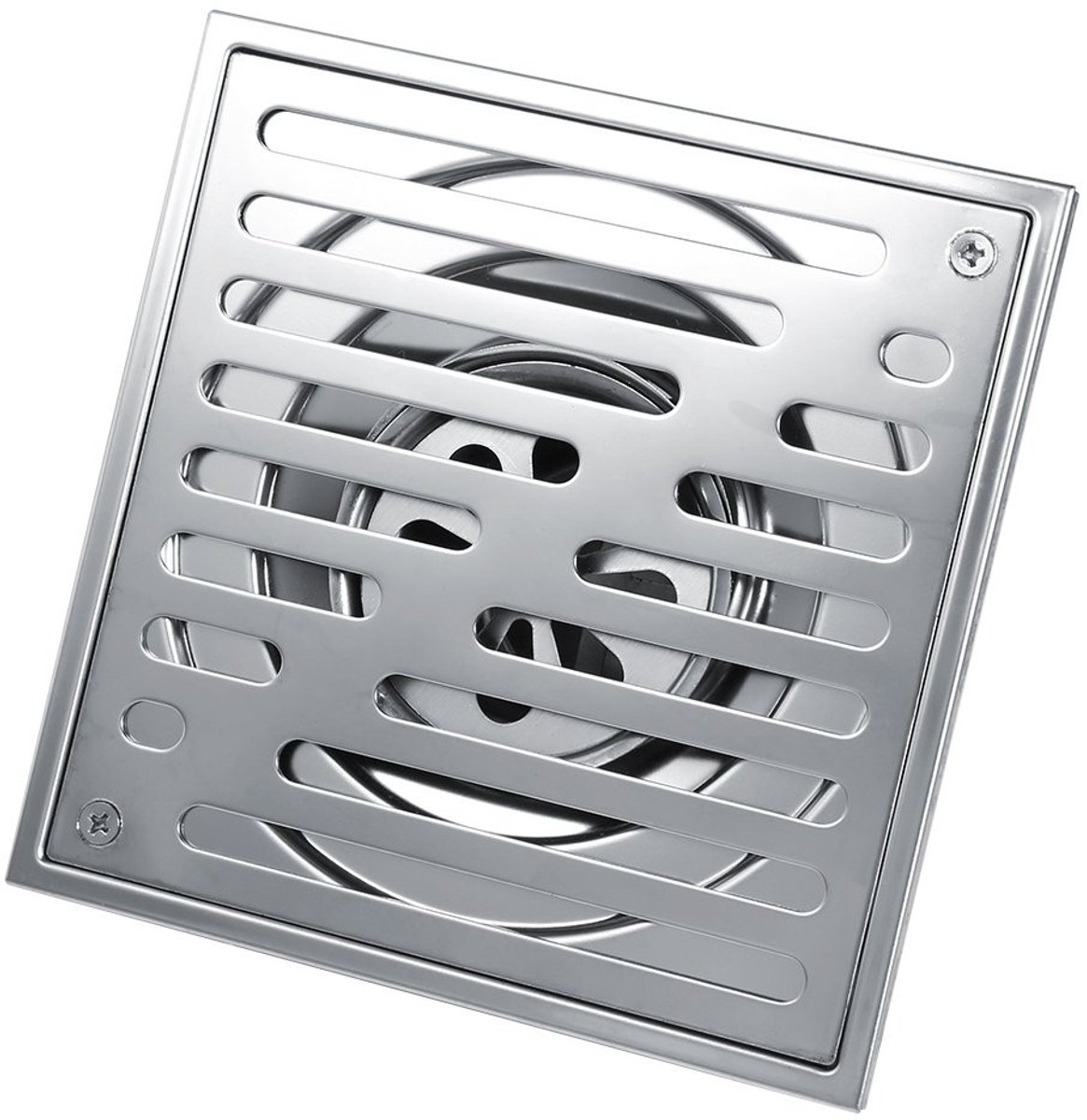 Allecto - Afvoer Strainer - Douche Drainer - Voorkomt Haar en Geurtjes - 150 x 150mm - Ideaal voor Badkamer en Keuken - Antigeur