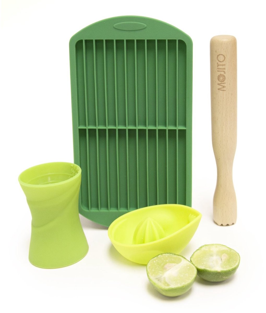 Allecto - Mojito Kit - Cocktail Set - Inclusief Muddler en Jigger - Groen - Ideaal voor Cocktails - Perfect voor Thuisgebruik - 4-delige Set