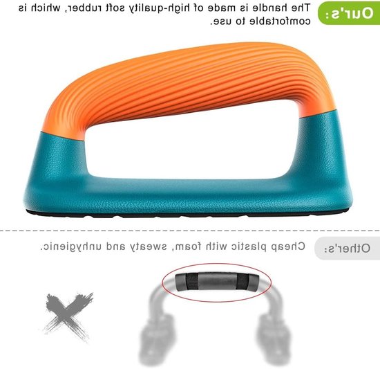 Push-up Steunen met Antislip Grip - Ideaal voor Krachttraining, Thuis Gym en Fitnessoefeningen, 4cm Diameter voor Optimale Stabiliteit van Merkloos — afbeelding 4