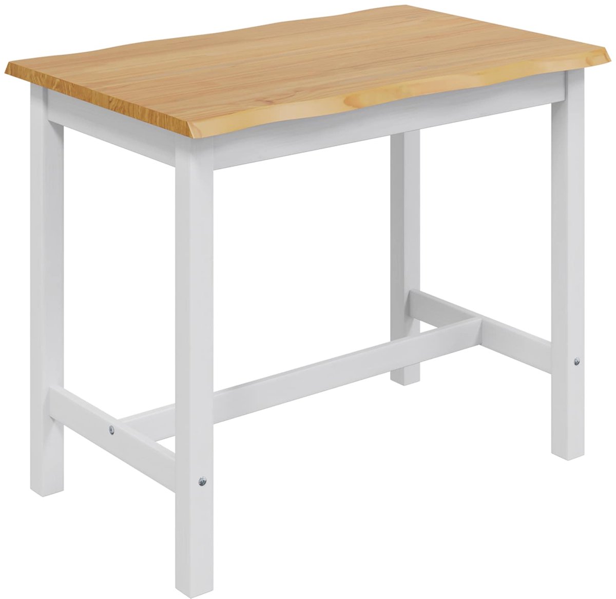 vidaXL Hoge - Bartafel - EKAI - Wit - 112 - x - 70 - x - 91 - cm - Massief - grenenhout