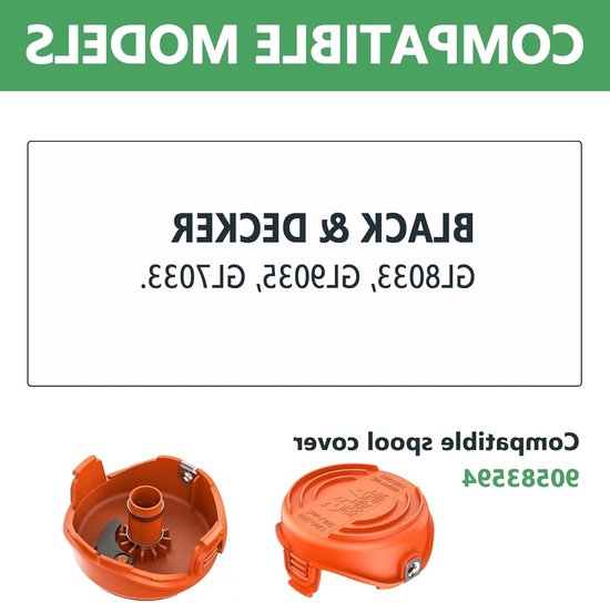 Set van 2 Spoelafdekkingen voor Grastrimmer, Vervangende Trimmerkap, Geschikt voor Diverse Modellen, Tuingereedschap Accessoires — afbeelding 2