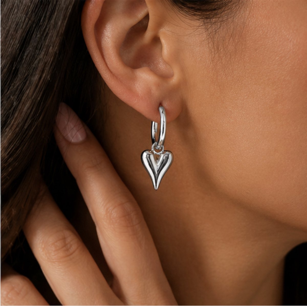Oorbellen - Zilverkleurig - roestvrij staal - verguld - Sieraden - Oren - Vrouwen- verjaardag cadeau - cadeau - Schattige Oorbellen