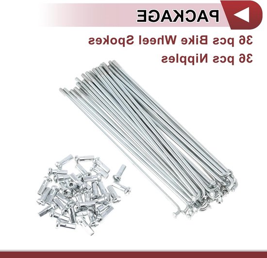 Dailygoods- Fietsspaken 36 Stuks - 13G Fietswielspaken - Verzinkt Koolstofstaal - Duurzaam - Slagvast - Verbeterde Oscillatie Laadcapaciteit - Wielspaken van Dailygoods — afbeelding 2