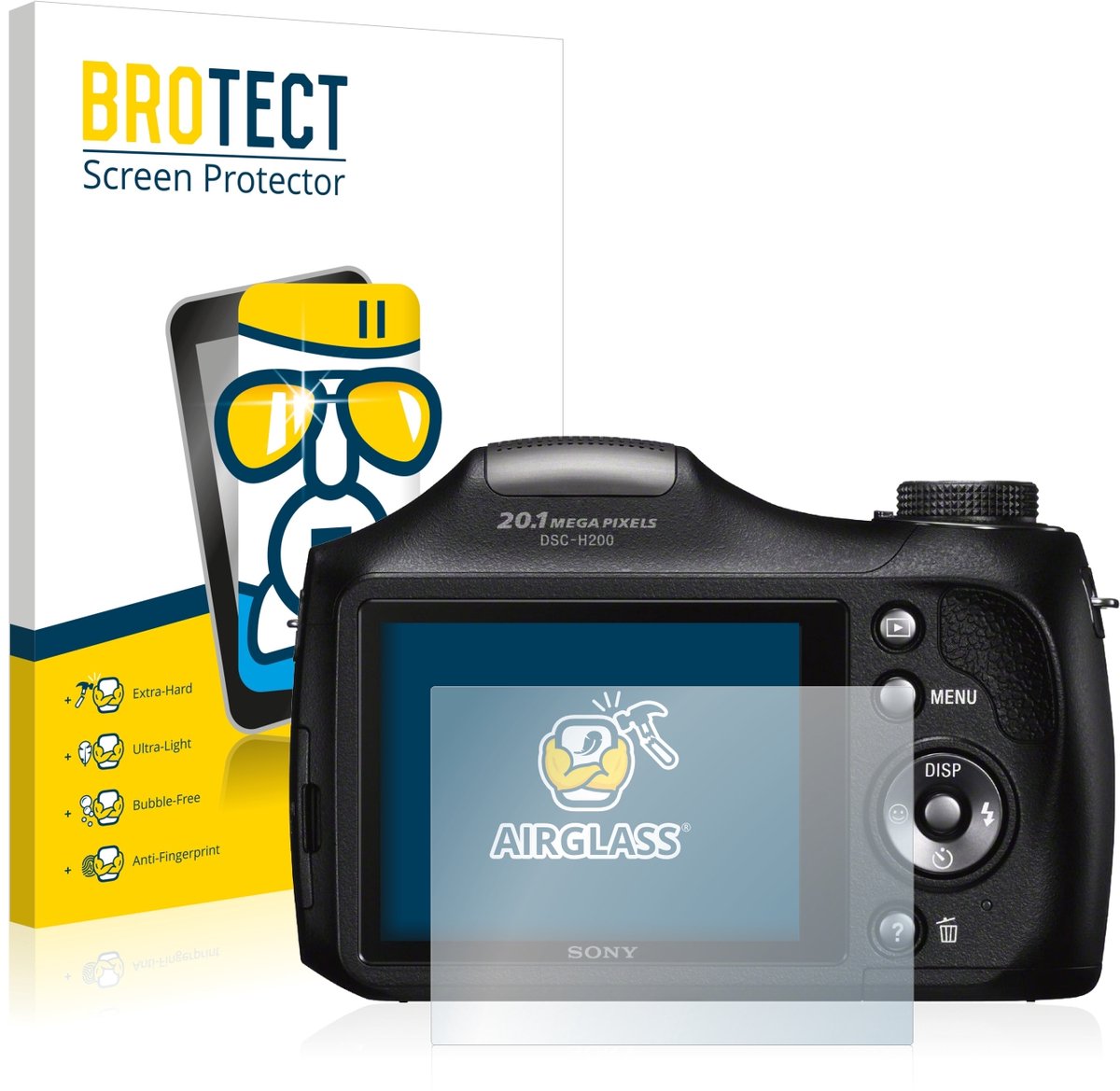 Screenprotector voor Sony Cyber-Shot DSC-H300 Beschermglas transparant