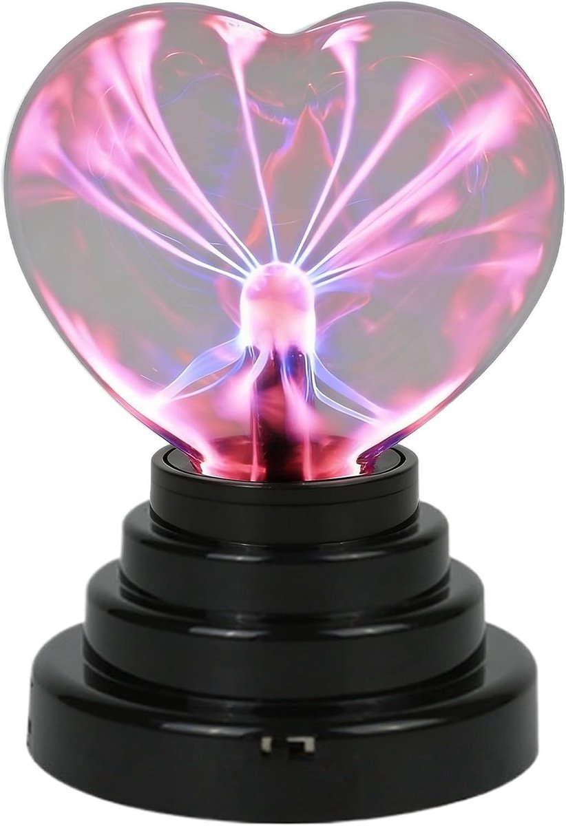 Plasma Bal - Gloeiende Bol - Sfeerverlichting Decor - Interactief Effect - 10 x 10 x 14.5 cm