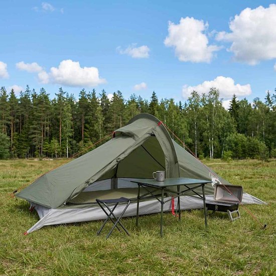 vidaXL - Backpacking - Tent - 4-persoons - Olijfgroen van Vidaxl — afbeelding 3