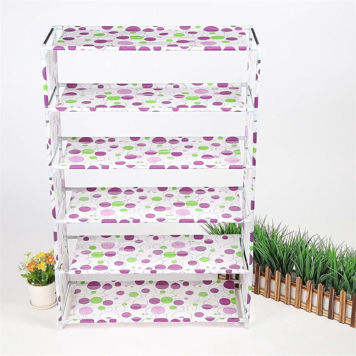 Schoenenrek - Opberger Kast - Ruimte Besparen - Stofdichte Organizer - 1 Laag - Blauw