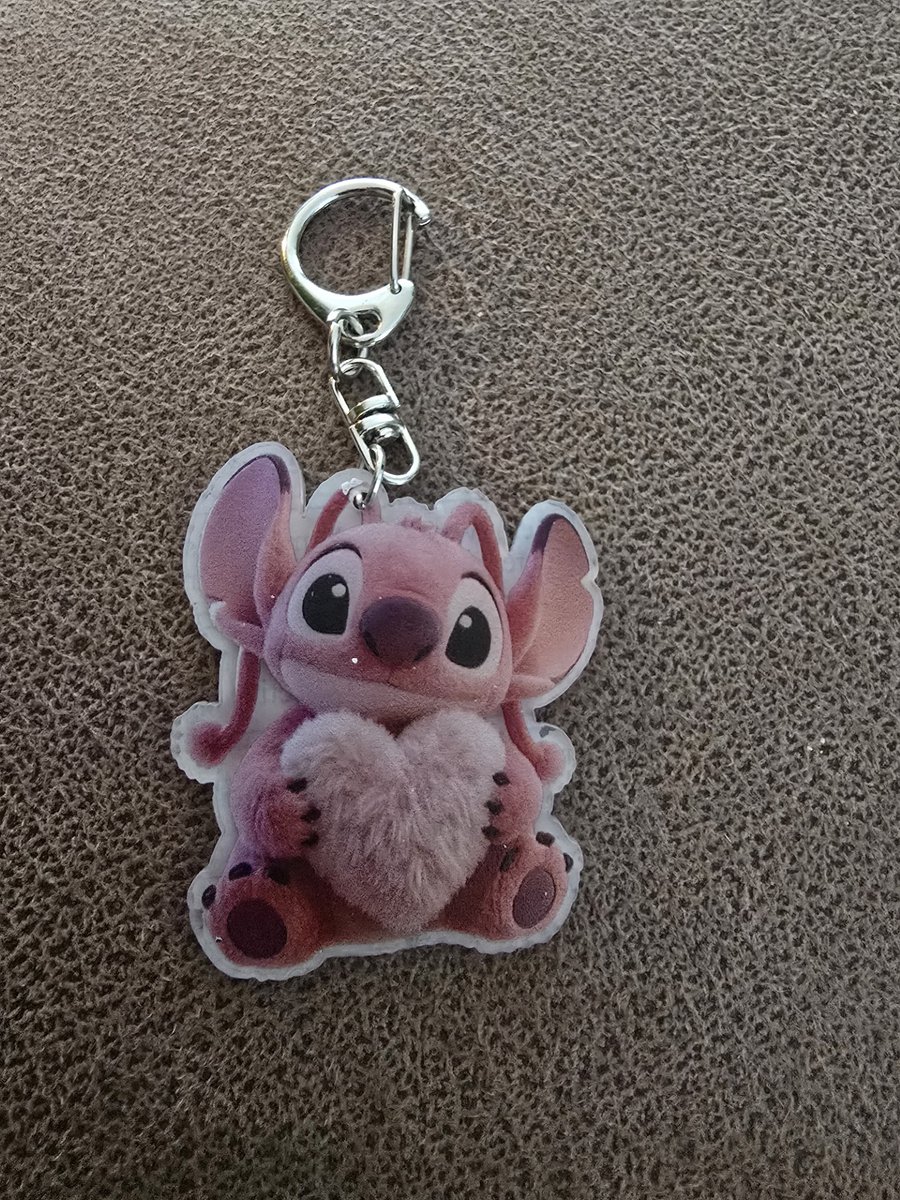 Sleutelhanger stitch roze