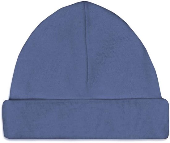 Kraamcadeau Jongen - Baby Mutsje met Speendoekje / speenkoord in Luxe Gouden Geschenkdoos - blauw - Origineel kraamcadeau — afbeelding 4