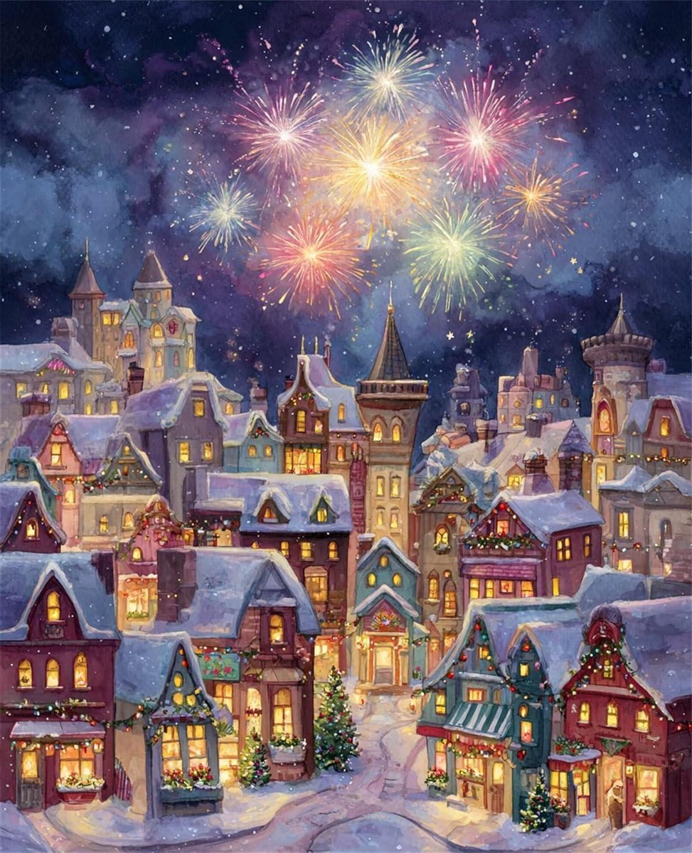 Puzzel 5000 stukjes - Volwassen puzzel - Ontspanning en concentratie - Alfabetische sorteercodes - 156 x 105 cm - Kerstdorp