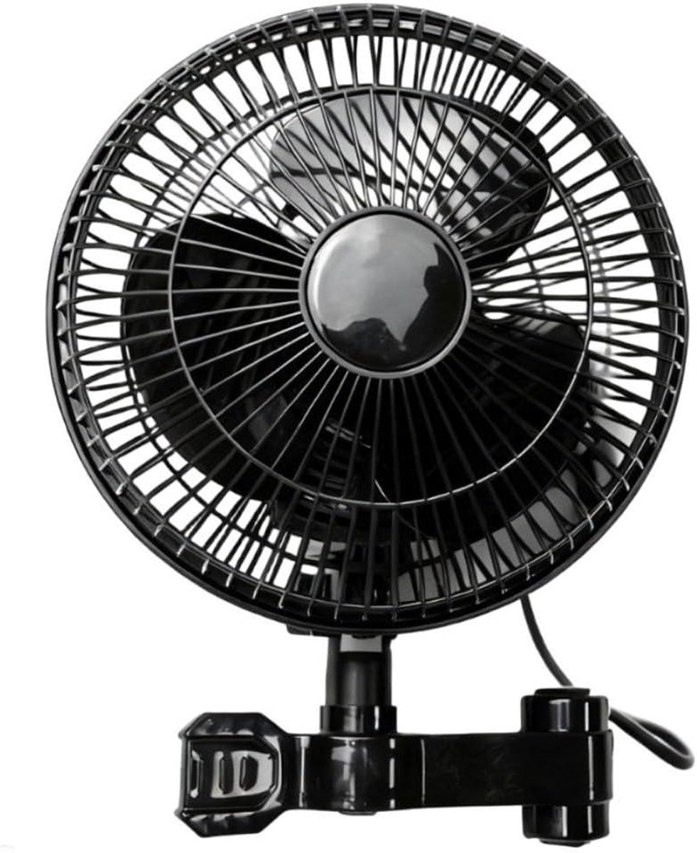 Oscillerende Ventilator - Klemventilator - Luchtcirculatie Binnen - Instelbare Snelheid - 33x22cm - Zwart