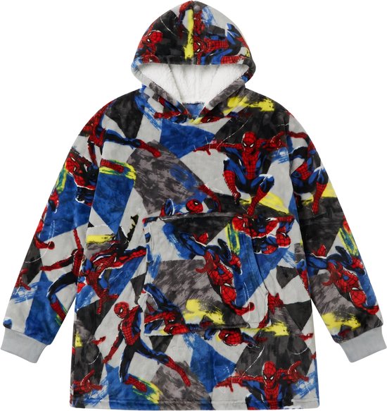 SpiderMan Hoodie Fleece deken, Jump - Kind (One Size ) - Polyester van Merkloos — afbeelding 5
