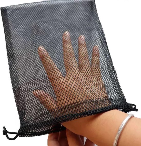 Set van 2 Mesh Tassen met Trekkoord, Ideaal voor het Verzamelen van Golfballen, Speelgoed en Tennisballen — afbeelding 4